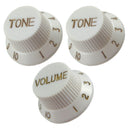 1 Volume & 2 Tone Control Switch Knobs for ST Sq Electric Guitar White