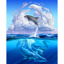 1000pcs DIY Soaring Dolphins Puzzle Educational Learning Assembling Toys