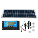 30W Dual USB Flexible Solar Panel Kit+30A Controller+Clip Outdoor Car Charg