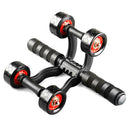 No Noise Fitness Equipment Exercise Four-wheel Abdominal Power Wheel w/Mat A