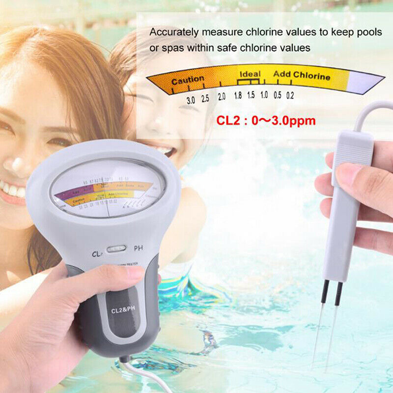 Water Quality Chlorine PH/CL2 Tester Level Meters For Swimming Pool Spa Hot  Bj