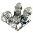 Transparent PU Caster Mute Universal Heavy Duty Furniture Wheel For Childre H6Q9