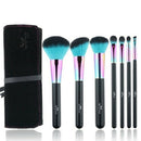 Anmor 7Pcs Rainbow Makeup Brushes Set Professional Brushes With Belt Strap