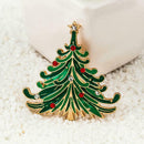 Christmas Tree Brooch Rhinestone Badges Jacket Backpack Decor Festival Gift