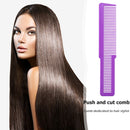 Hairdressing Carbon Anti-static Comb Wide Tooth Hair Clipper Comb (Purple) A