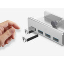 Usb Hub 3.0 charging hub clip aluminum alloy 4 ports portable size for laptop OZ