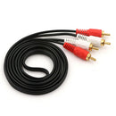 Dual RCA 2RCA Phono Plug Male to Male Audio Cable Lead Connector 1.5M Hn
