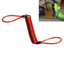 150cm Alarm Disc Lock Security Spring Reminder Cable Motorcycle Ebike red
