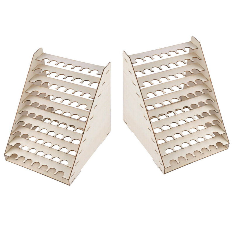 2x DIY Pigment Painting 75 Bottles Paint Wood Rack Holder Stand Organizer