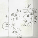 Liftable Floral Short Roman Curtain Drape Window Sheer Voile 60x120cm Grey