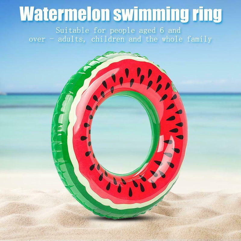 Outdoor Watermelon Swimming Ring Inflatable Pool Float Circle PVC (90cm)