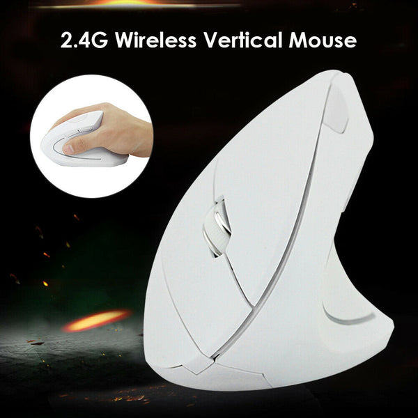 Wireless Vertical Mouse 2.4GHz USB Receiver 6 Buttons Ergonomic PC Mice