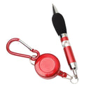 Retractable Badge Reel Key Ring Pen Belt Clip Holder w/ Climbing Hooks Carabiner
