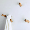 Wooden Wall Hook Pegs Hallway Coat Hanger Holder Modern Benchwood 3x6cm