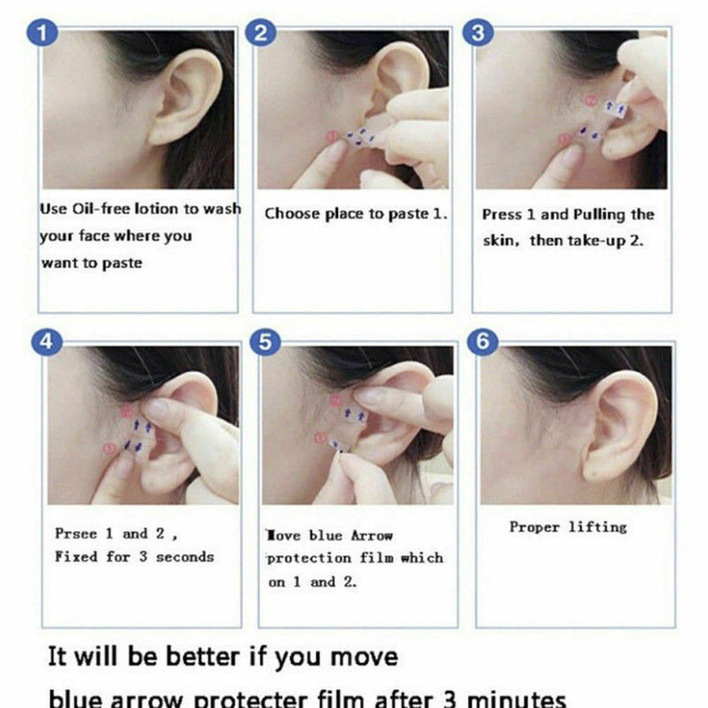 40pcs V Shape Face Lift Up Fast Work Maker Chin Adhesive Tape Face Lift Tool YK