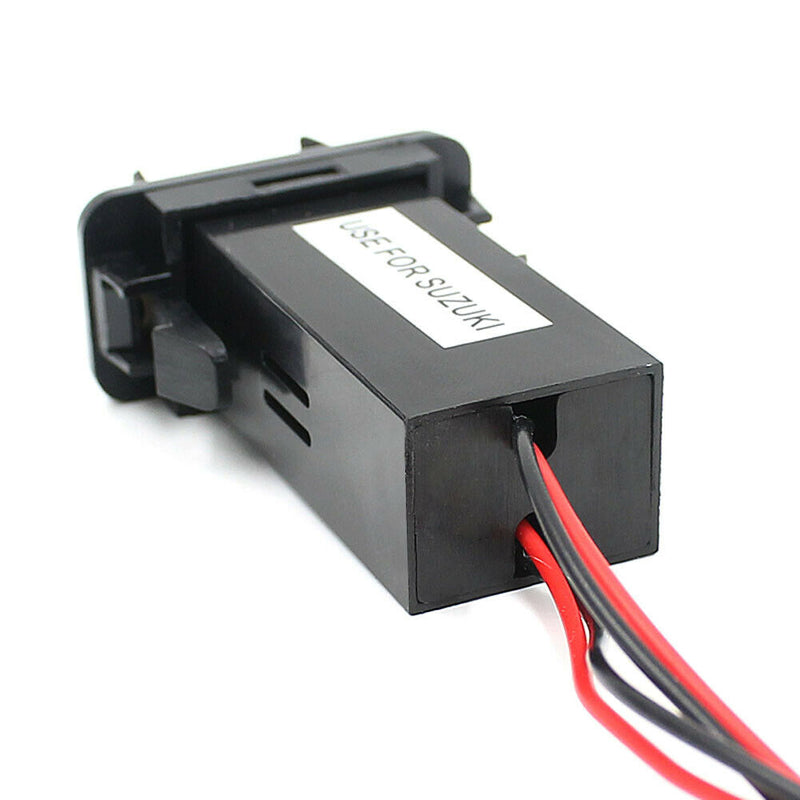 Car Dual USB Port Dashboard Fast Charger Adapter 5V 2.1A for Suzuki
