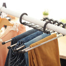 1pc Closet Organizer Trouser Pants Ties Shawl Scarf Rack Hanger Space Save Nice