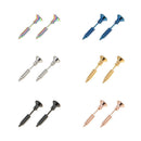 6 Pairs Of Stianless Steel Screw Earrings For Women