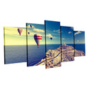5 Panel  Home Wall Art Scenic Picture Paint Printed on Canvas Balloon