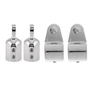 2 Pieces 22mm for Boat Bimini Top Pipe Eye End Cap + 2 Pieces Clamp Jaw Slide