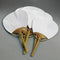20pcs Pure white bamboo handle blank calligraphy painting blank group fan f L8R7