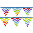 12 Flags 3.2m Rainbow Wavy Party Wedding Pennant Bunting Banner Decor