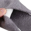 Men Gray Fleeces House Soft Winter Warm Slippers UK 8.5 for Feet Length 27