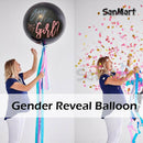 Boy Or Girl Balloon Gender Reveal Baby Shower Confetti Black Latex Ballon Pa Hn