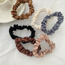 6PCS/SET Women Hair Scrunchies Silk Satin Elastics Ties Ponytail Holder Ropes