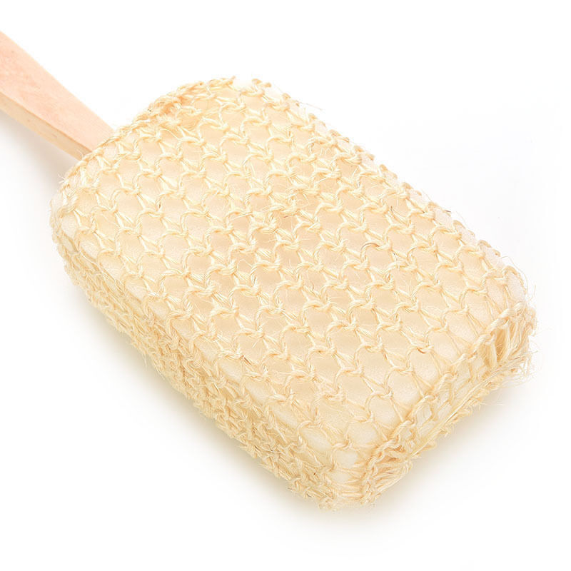 Natural Sisal Handle Body Back Brush Shower Sponge Spa Scrub Bath Scrubber  S Bj