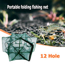6 Sides 12 Holes Automatic Fishing Net NylonÃ‚Â Crab Fish Trap ShrimpÃ‚Â Cage (D) A