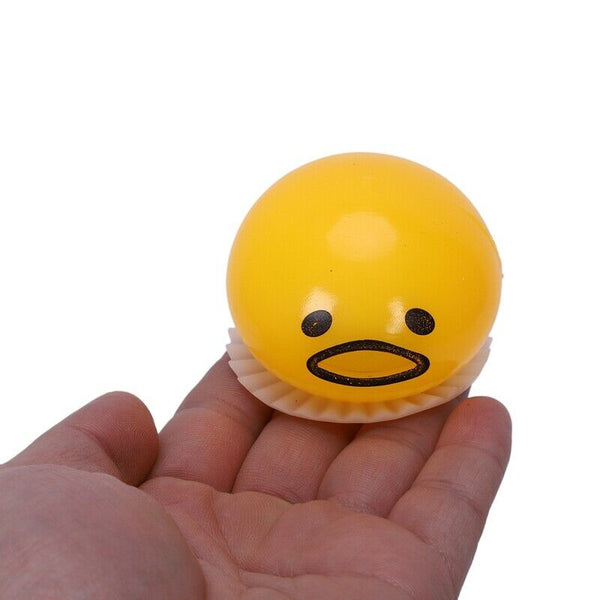 5X(Squishy Vomitive Egg Yolk Anti Stress Reliever Fun Gift Yellow Lazy Egg E1N2)