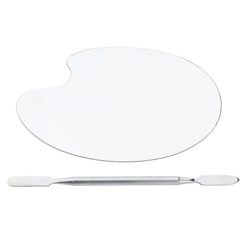 2pcs Makeup Tools Stainless Steel Palette Spatula Cosmetic Blending