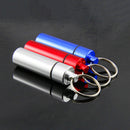 Waterproof Aluminum Medicine Pill Box Case Bottle Holder Container Keychain JR