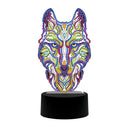 DIY Special Shaped Diamond Painting Wolf LED Light Cross Stitch Embroidery
