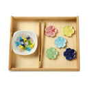Montessori Color Classification Game with Wooden Salver for Kids Early Learning