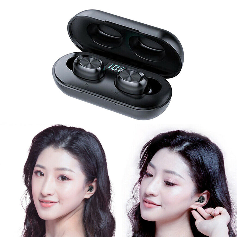 B5  Bluetooth 5.0 Headset Wireless Earphone Earbud Headphone W/Charging Case