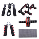 5-in-1 Ab Roller Wheel Workout Equipment Abdominal Exercise Home Gym Mat