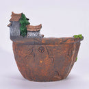 Artificial Flowers Succulent Plants Mini Fairy Garden with Sweet House for DY1F5