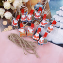 10 Pcs/lot Mini Wooden Paper Clips Photo Pegs Santa Claus Wood Paper CliME