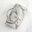 Women Organizer Insert Bag Marble Cosmetic Bag Waterproof Travel Makeup Bru
