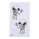 Makeup Mini Alien Tattoo Arm Body Art Waterproof Temporary Tattoo Stickers JBTOC