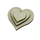100pcs Unfinished Wood Flower Heart Shape Wooden Scrapbooking Embellishments