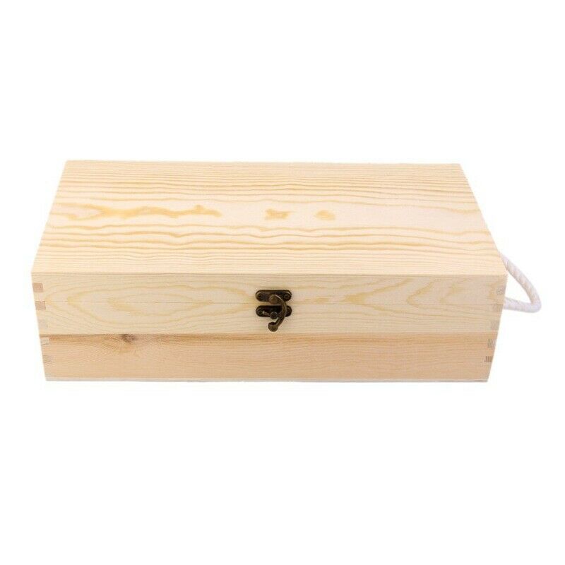 Double Carrier Wooden Box for Wine Bottle Gift Decoration Q1Q2