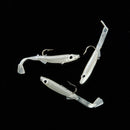 3 Pieces Soft Eel Fishing Lures Hook Silicone Bass Crank Swimbaits Tackle Tools