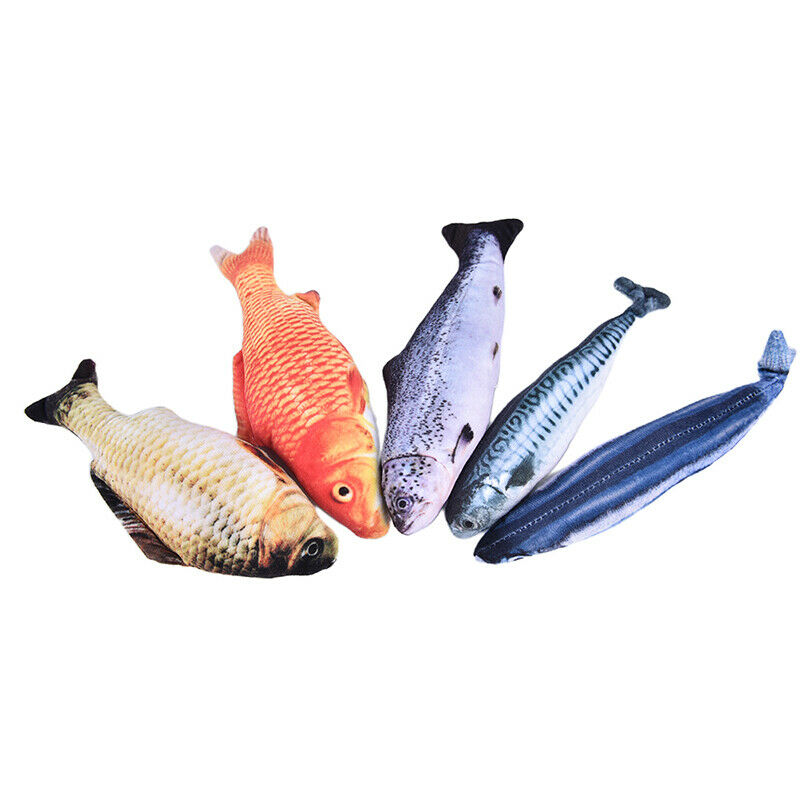 5 Pack Realistic Interactive Fish Cat Kicker Crazy Pet Catnip ToysB.SE
