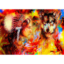 5D DIY Full Drill Diamond Painting Wolf Cross Stitch Embroidery Mosaic Kit A