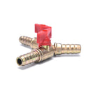 Clamp Fitting Fuel Water Oil Gas 3/8" 10mm Brass Y 3-Way Shut Off Ball Valve Ew