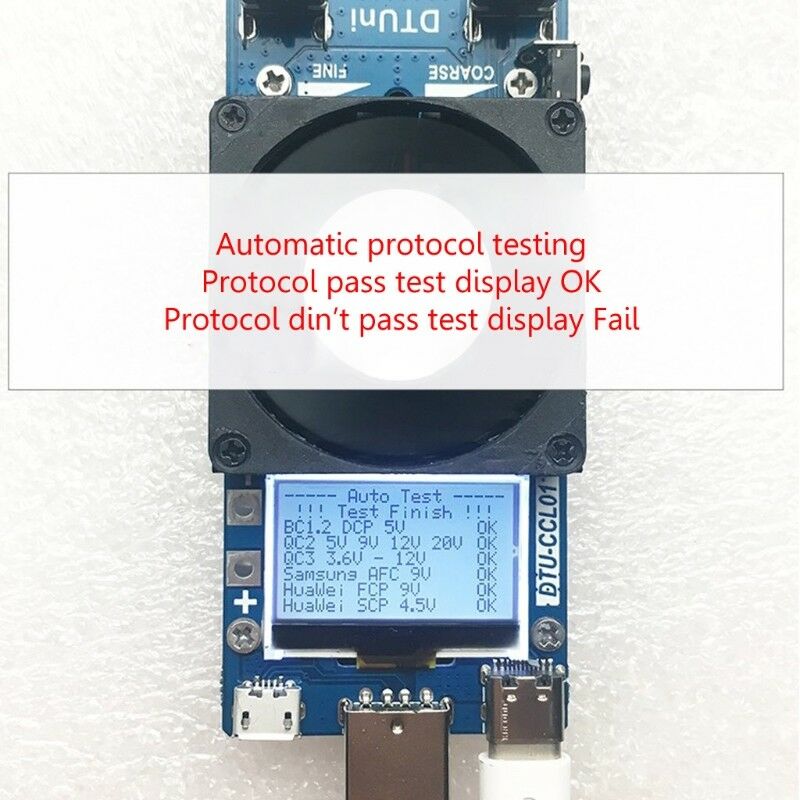 QC2.0/3.0 35W Triggers Constant Current Dual Adjustable USB Electronic Load Test