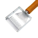 Apiculture Uncapping Fork Iron Honeycomb Honey Scraper Wooden Handle Apicul U6W6